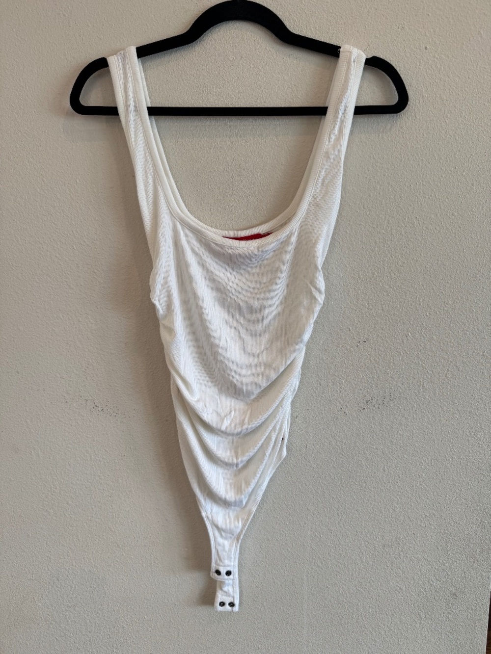 n:philanthropy White Ribbed Bodysuit Small
